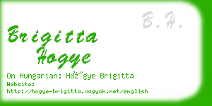 brigitta hogye business card